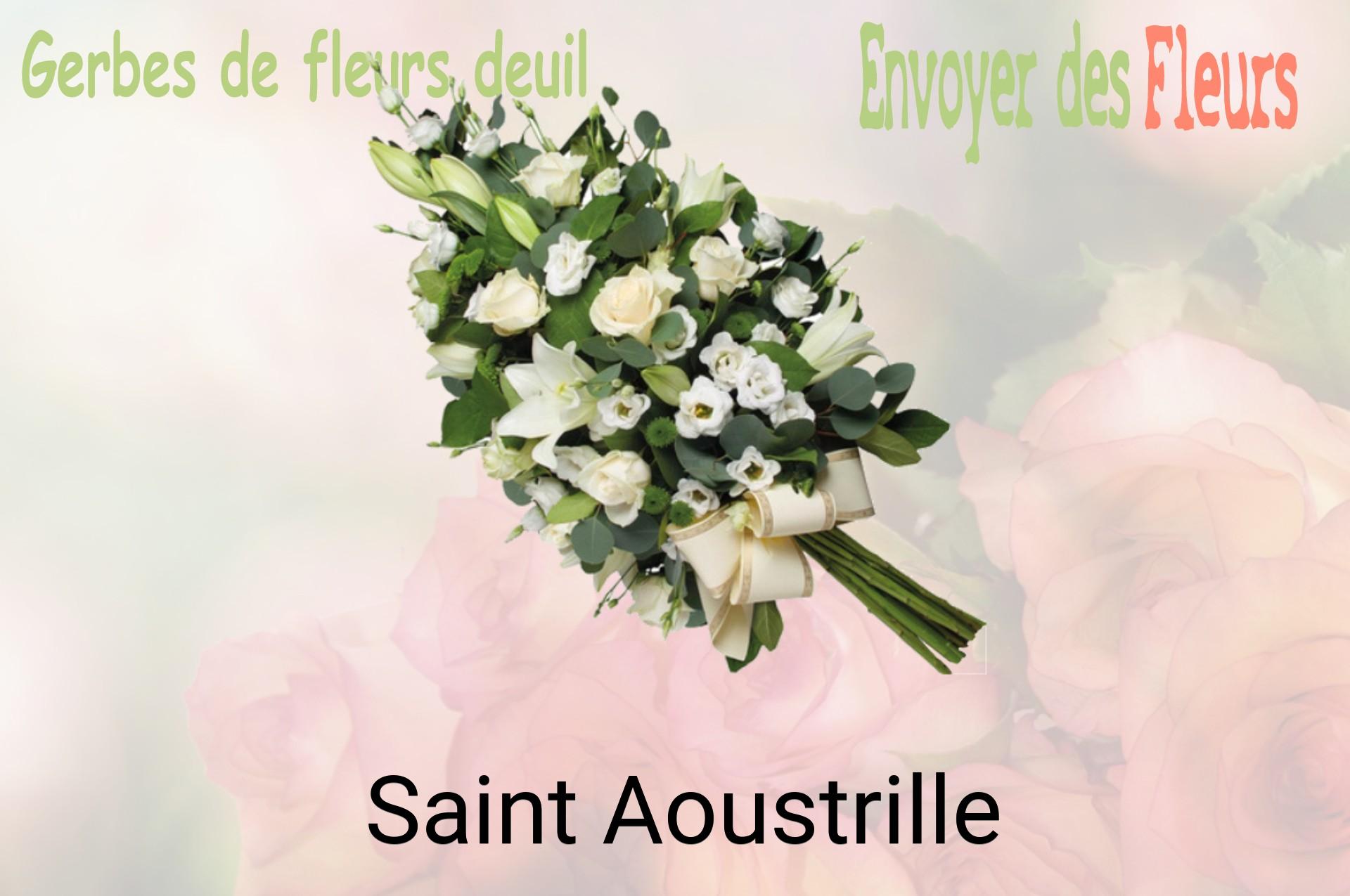 Gerbe de fleurs de deuil livrée à Saint-Aoustrille